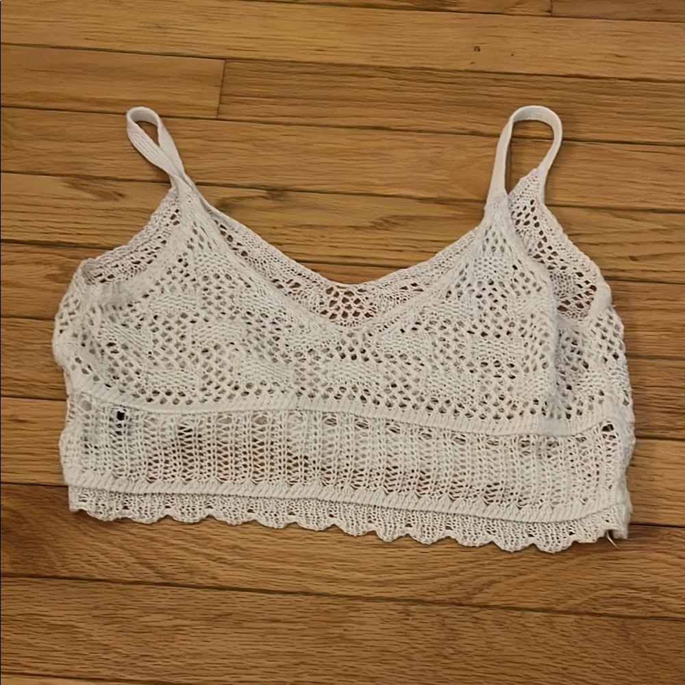 White Crochet Lace Top